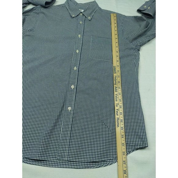Uniqlo Mens Button Up Shirt Long Sleeve Size Medium Gingham - Picture 6 of 8